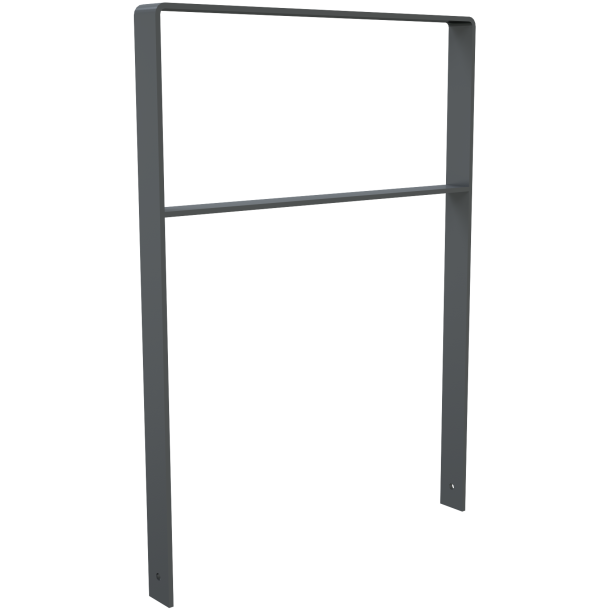 Leaning bracket made of flat steel | 70 x 70 mm | for setting in concrete, with crossbar | width: 800mm | hot-dip galvanized and coated DB 703